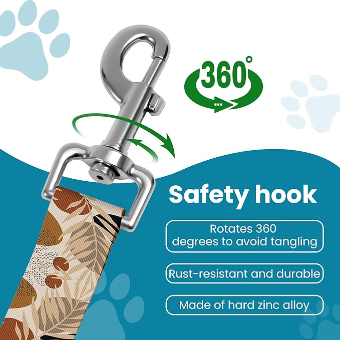 Adjustable pet cat and Dog car seat Belt，The Lanyard is Flexible and Adjustable from 20 to 33 inches (Foliage)