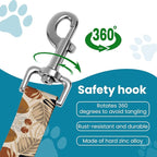 Adjustable pet cat and Dog car seat Belt，The Lanyard is Flexible and Adjustable from 20 to 33 inches (Foliage)