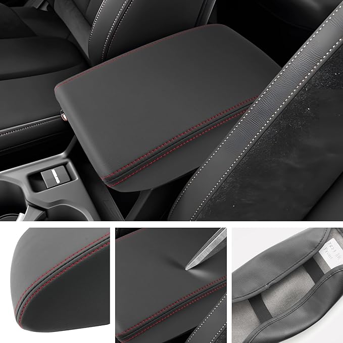SXCY for 2025 Forester Armrest Cover for Forester 2025 Accessories [Not for 2026 Forester Updated Center Console] 2025 Forester Center Console Cover 2025 Forester Middle Console Cover (Red Line)
