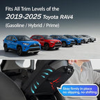 RAV4 Center Console Cover/Pad Fit 2019-2023 2024 2025,Faux Leather Toyota RAV4 Armrest mat,Posture Improving Support Cushion,Protector Console,Waterproof, Wear-Resistant,Flame-Retardant