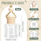 AROIC Hanging Car Air Freshener, 6 Pack Vanilla Cream Long Lasting & Refillable Air Freshener, Natural Plant Essential Oil Fragrance Aromatherapy Diffuser, Car Accessories Interior Set for Women & Men