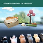 Miniature Cat Figurine kit Mini Resin Statue for Office Desk Figurine Organizer for Nightstand Garden Fairy Accessories Deco Car Dashboard Gift for Cat Lovers