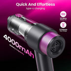 Car Vacuum Handheld Vacuum Cleaner, 15000PA Suction, Mini Vacuums with Air Duster and Blower, Portable Hand Held Vacuum for Car, House, Crumbs, Hair (Pink)
