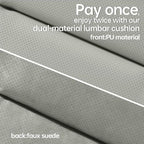 Car Lumbar Support Reversible Design Fixes Waist Gap Improves Driving Comfort Double-Sided Perforated enhances air Circulation Durable maintains Shape Long Lasting use 1P(Grey)