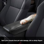 SXCY Fit for 2023 2024 Mitsubishi Outlander Armrest Cover FIT for 2022 2023 Outlander Center Console Cover for 2023 2024 Outlander Middle Console Cover for 2024 Outlander (Black Microfiber Leather)