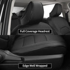 EKR Camry Seat Covers for Toyota Camry XLE, XSE 2018-2024(Not for Hybrid) Waterproof Leather Car Seat Cover Full Set for Trucks SUV-Faux Leather (Black)