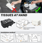 Center Console Cup Holder, Universal Car Armrest Storage Box with Bottle Holder & Tissue Slot & Side Pockets, Car Back Seat Truck Boat Couch Organizer PU Leather