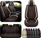 Car Seat Covers for Cadillac CTS 2003-2019, Premium Nappa Leather Car Seat Cover, Stylish Sport Seat Covers， Automobile Seat Cover Sets.(Standard 5 Seats/Coffee Color)
