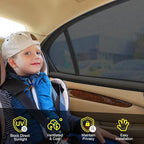 Car Window Shades for Baby, 2 Pack Car Sun Shade for Baby Kids Adults Pet, Large Size Mesh Covers Rear Side Sun Shades for SUV MPV Block UV Rays & Privacy Protection(42"x23")