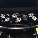 6 Pcs Cow Print Air Vent Clips, Cute Cow Car Air Fresheners Vent Clips Funny Car Decoration Cars Interior Decor Cars Accessories for Women Men