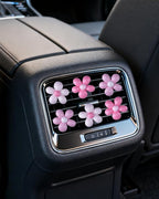Pink Flower Air Freshener Vent Clips Pink Car Accessories, 6Pcs 3D Pinky Daisy Air Vent Clips for Fresheners Car Decoration, Fashion Flower Airs Freshener Vents Clip for Women Gifts
