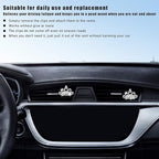 Augeny 2PCS Bling Car Air Vent Clips, Crystal Rhinestone Crown Air Freshener Outlet Diffuser Clip, Auto Air Conditioning Clip Charm for Women Girls, Interior Decor Car Accessories (White)