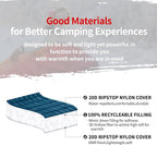 zzlamb Camping Blanket for Cold Weather,Outdoor Puffy Blanket Portable Down Alternative,Windproof Warm Cloak with Snaps,Cozy Quilt Backpacking Picnic RV Travel Plane Car Hammock Beach Climbing