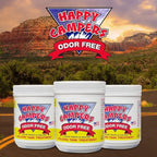 Happy Campers RV Toilet Treatment - Powerful Odor Control, Long-Lasting RV Tank Treatment - Prevents Clogs, Buildup, Sensor Failure - Keeps Holding Tank Clean & Healthy, Odor Free (18 Treatments)
