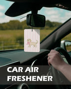 Retro Pink Coquette Bow Lemon Cologne Car Air Freshener 4 Pcs, Preppy Ice Cream Dog Hanging Air Freshener for Cars Bathroom Dorm Books Decor, Cute Girly Accessories Gifts for Women Girls