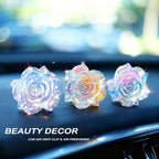 6Pcs Car Cute Colorful Big Flower Car Air Vent Clips Dashboard Decoration Air Freshener Interior Decor for Women Girl