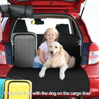 F-color SUV Cargo Liner for Dogs - Waterproof Pet Cargo Liner, Comfort Dog Cargo Cover with Bumper Flap Protector, Scrachproof for Large SUVs Sedans Trunks Vans, Black