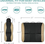 Skechers Car Seat Covers,Leather Seat Covers with GOGA Mat Technology,Waterproof Car Seat Covers Full Sets,Airbag Compatible,Comfort Universal Fit for Most Cars,Vans,Trucks,SUVs,Beige