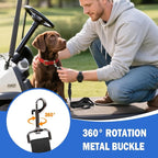 Dog Seat Belt Tether for Golf Cart, Adjustable Golf Dog Collar Leash for Car, Pet Dog Seat Belt Harness for Golf Cart Pet Safety Protection to Prevent Accidental Injury (Black)