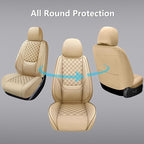 Full Coverage Leather Car Seat Covers Front Pair,Waterproof Seat Covers for Cars,SUVs Trucks, Car Seat Cushion,Car Seat Protector with 2 Seats