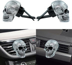 Skull Car Air Fresheners Cute Cool Funny Air Conditioning Vent Perfume Diffuser Decoration Interior Car Accessories 2 pcs
