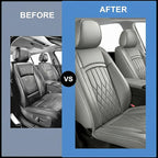 Fit RDX Car Seat Covers for Acura RDX 2010-2025 2026 - Premium Leather, Waterproof, All-Weather, Airbag Compatible, Anti-Slip, Breathable, Easy Install, Seat Protectors, Full Set, Gray