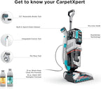 Shark CarpetXpert | Upright Carpet, Area Rug & Upholstery Cleaner | Carpet Shampooer with StainStriker Handheld Tough Stain Eliminator | Removes Tough Stains & Odors | 3 Cleaning Tools | White | EX201
