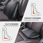 1p Memory Foam Lumbar Support Pillow for car Lower Back Pain Relief - Back Cushion for Driving, Chair Support for Car-Office Chair（Black）