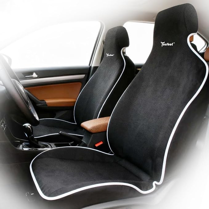 600g Ultra-Thick Waterproof Car Seat Cover Towel - Premium Heavy-Duty Terry Cloth Seat Protector for Gym, Beach, Athletes - Universal Fit, Sweat-Proof & Washable, Non-Slip Black 1pc