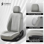 FLORICH Seat Covers, Car Seat Covers Front Seats Faux Leather Automotive Seat Covers Luxury Waterproof Car Seat Cover Protectors Universal Fit for Most Cars SUV Trucks, Gray