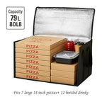 Bodaon Large 10-Pack Insulated Food Delivery Bag With Hard Bottom, XXXL Catering/Pizza Cooler Bags, Rideshare Delivery Bag, Thermal Cold/Hot Styrofoam Carrier for Travel/Shopping/Car