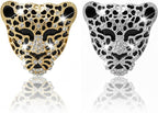 Bling Rhinestone Leopard Head Car Air Freshener Vent Clip, Sparkly Cheetah Print Auto Decoration, Refillable Essential Oil Diffuser, Cute Car Accessories for Women
