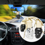 7PCS 15ML Skull Glass Bottle,Include Silica Gel Stopper,Wood Suspended Wooden Cover,1PCS Dropper and 1PCS MINI Funnel for Car Perfume Bottle,Home Decoration Bottle,Gift Bottle. (black)