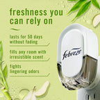 Febreze Plug In Air Freshener, Odor-Fighting Scented Oil Refill, Air Fresheners for Home and Bathroom and Kitchen, Long Lasting for Strong Odors, Light Bamboo Scent, 0.87oz Refills, 3 Count