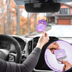 Hello Kitty and Friends Car Air Freshener (Kuromi - Lavender Boba Tea) Hanging Gel Area Deodorizer, Long-Lasting Car Scents Air Freshener, Cute Automotive Sanrio Accessories Decor, 2-Pack