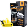 NUAN Car Scratch Remover Wax, Universal Premium Polishing Compound for Deep Scratches, 4 fl oz (120 ML), with Sponge and Cloth, Black