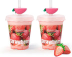 Diffusers for Home Strawberry Scent 2 Pack, Bathroom Diffuser Fruit Cup Shape for Office, Air Freshener Diffuser Gel Leak-Proof Car & Room, Bathroom Scent Diffuser for Friends and Family