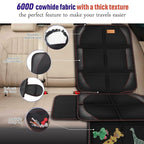 Bacgnyer Car Seat Protector, 2 Pack of Seat Protectors, Thickest Padded 600D Fabric Padding, Waterproof, Durable, Anti Slip Backing, Child Seat Protection, Suitable for Babies, Toddlers, Children