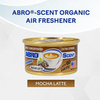 ABRO Car Air Fresheners: Canned, Spill Proof Airfreshener for Home, Office, or Car Accessories Interior, Lasts Up to 60 Days - 3Pack Mocha Latte Scent