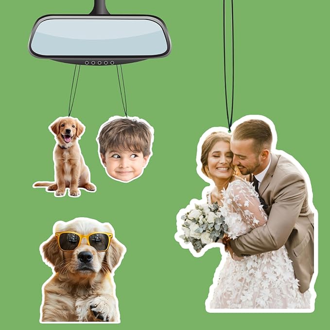 3-500Pcs Custom Air Fresheners with Picture - Personalized Double Sided Photo Text Logo Air Freshener for Car Hotel Business Event Promotion (General, Character)