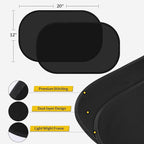 2 Pack Car Window Shade - 20″ × 12″ Car Side Window Covers for Baby, Cars Window Sun Shade, Glare Shield and UV Rays Protection for Your Child, Mesh Window Shades for Baby
