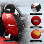 Fit HRV Car Seat Covers Compatible with Honda HRV 2016-2025 2026, Premium Leather Breathable, Wear Resistant, Airbag Compatible, All-Weather Protection & Full Coverage, Full Set Red&Black