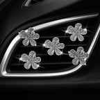 LARDROK 5 Pcs Car Vent Clip,Bling Flower Car Air Fresheners Vent Clips Cute Car Vent Decorations,Car Diffuser Rhinestone Car Interior Decoration Charm Car Vent Accessories