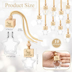 30 Pcs Star Shaped Car Fragrance Diffuser Bottle Bulk - Appreciation Gifts Set Hanging Glass Diffusers with Inspirational Message for Coworker Teacher Staff Thank You Gift (You are)