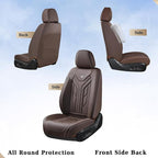 Coverado Front Seat Covers, Car Seat Covers Front Seats, Leather Seat Covers for Cars, Automotive Seat Covers Car Seat Protector Car Accessories Fit for Most Sedans SUV Pick-up Truck(Coffee)
