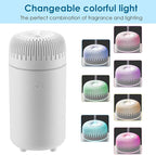 Car Diffuser Humidifier USB Aromatherapy Essential Oil Air Freshener USB Cool Mist Mini Portable Diffuser for Car Home Office Bedroom (White)