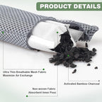 Marsheepy 6 Pack Shoe Odor Eliminator Bags, Boxing Glove Deodorizer, Absorbs Stink and Moisture, Grey Stick Odor Absorbers for Shoes, Gloves, and Sports Gear
