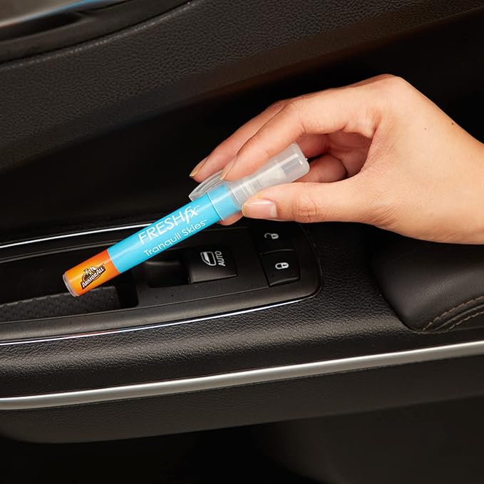 Armor All Fresh FX Car Air Freshener Spray Pump, On-The-Go Car Odor Eliminator Spray, Tranquil Skies Scent, 0.15 Oz