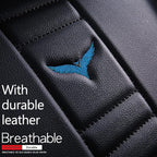 for Toyota RAV4 2008-2025 Car Seat Covers, Full Coverage Customized Seat Covers Premium Leather Waterproof Stain-Resistant Easy to Install (Front Set, Black&Blue)