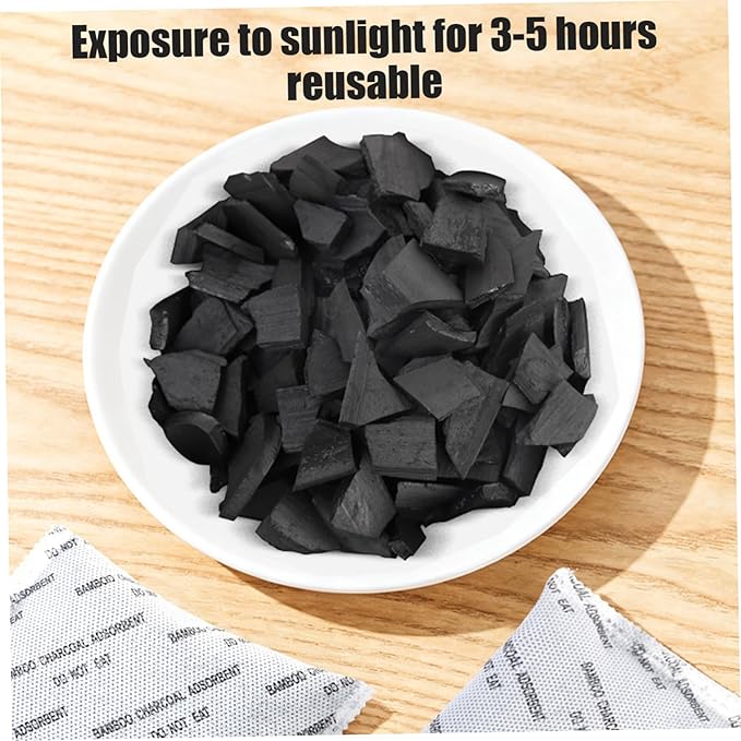 30Pcs Activated Charcoal Bags, Multi-Use Charcoal Odor Absorber Air Freshener for Home Car Cabinet Basement, Shoe Deodorizer